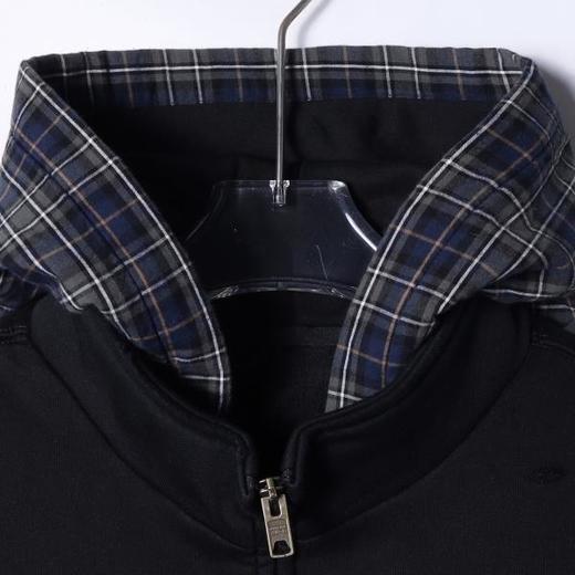 33783SDSA男士秋冬新款痞帅男装时尚拼接磨破立领拉链连帽卫衣时尚外套 商品图2