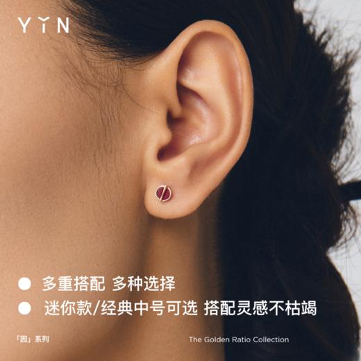 「因」系列 黄金比红玉髓黑玛瑙耳钉 商品图3