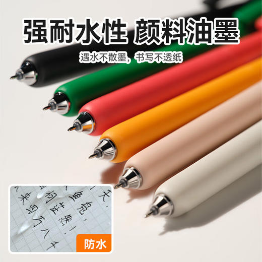 樱花(SAKURA)速干中性笔整盒 双珠低重心学生按动式刷题笔0.5mm中高考考试笔黑杆防水签字笔12支_MW 商品图0