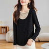 25103MYS-148设计感小众上衣女春秋假两件打底衫2025新款气质轻奢减龄毛衣短款 商品缩略图1