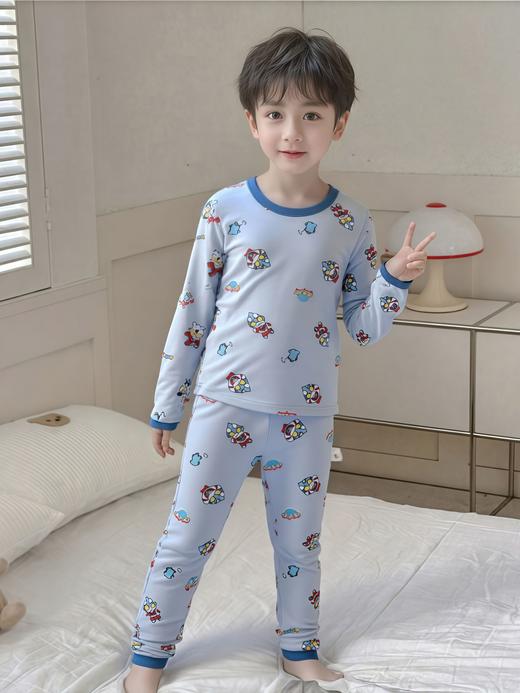（两套5折）儿童睡衣套装纯棉 女童无骨家居服两件套 男宝宝秋衣秋裤内衣套装 商品图2