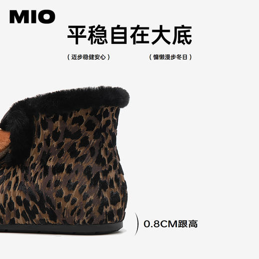 MIO米奥雪地靴冬季可爱小鹿玩偶新款豹纹保暖毛毛加绒短靴女M256652913 商品图4
