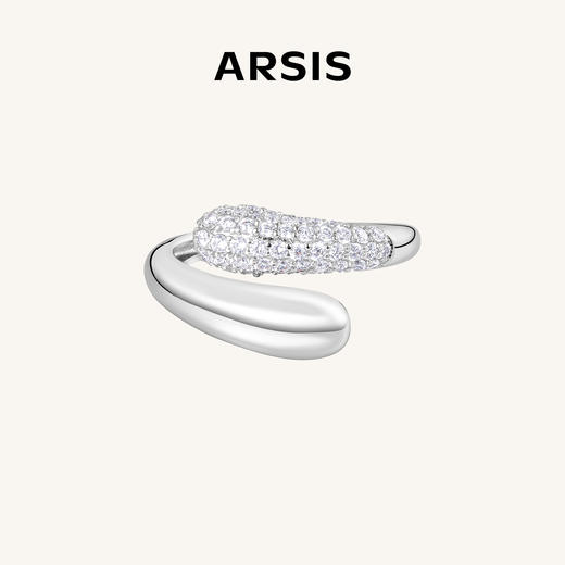 ARSIS｜流光系列 流光水滴开口戒 商品图0
