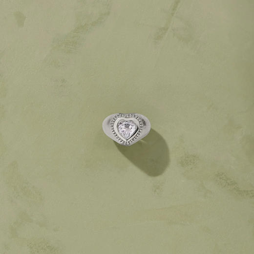 订购4周到｜Tityaravy-Gini-银色 心形 白托帕石 戒指［法国设计师］ 商品图1