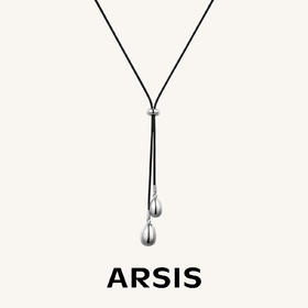 ARSIS｜流光系列 流光水滴皮绳项链