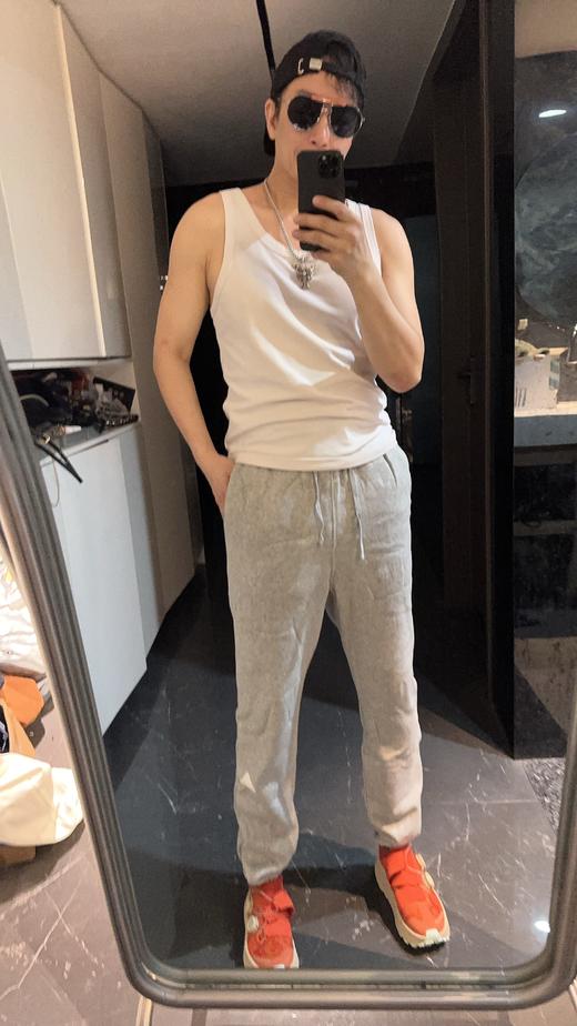 ad 男女同款抽绳简约加绒灰色束脚运动裤（蕾姐穿S） 商品图8