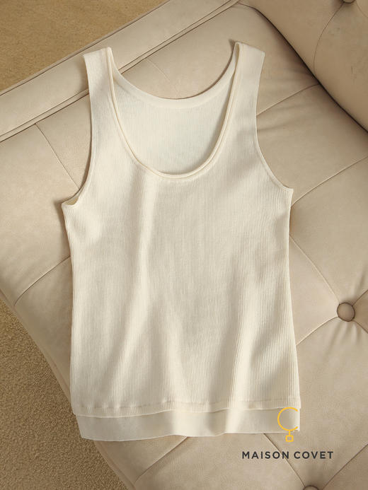 MAISON COVET U领宽边羊毛打底上衣 商品图1