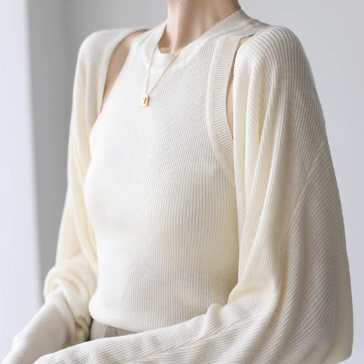 RM757#法式背心坎肩开衫两件套 商品图1