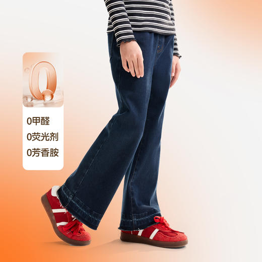 女童全腰牛仔夹裤冬季新款安奈儿童装EG546521 商品图2
