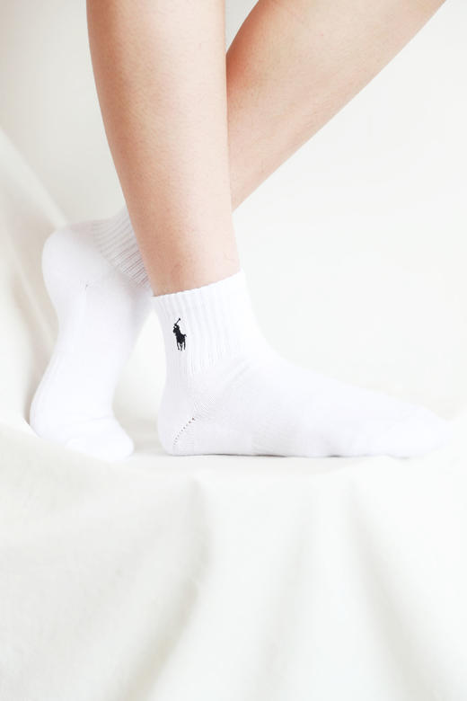 软支撑设计，放松整个脚掌。三双入毛巾底小标刺绣运动袜C091768 商品图13