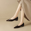 【预售5天】真皮国风单鞋尖头浅口，中跟鞋粗跟气质新中式礼服款女鞋YS&0285 商品缩略图3