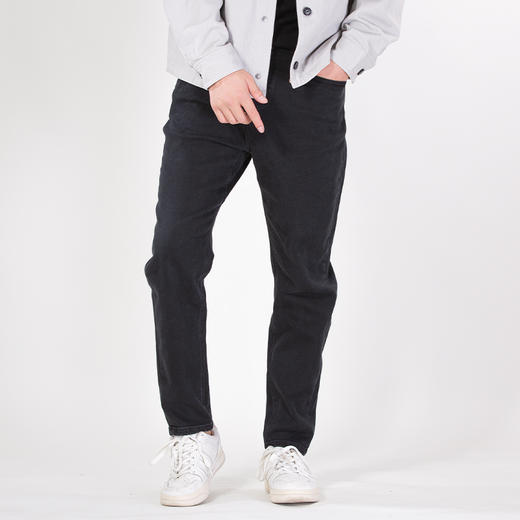 DRONKOO 2025 正常腰表袋侧唛后右袋刺绣线高弹中厚牛仔长裤 商品图1