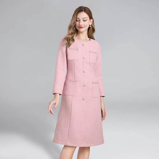 「高货deo」全新升级【铂金会员422/天猫569/差价147】(01550)洛诗琳新款优雅小香风连衣裙2025秋季气质通勤显瘦A字裙 商品图1