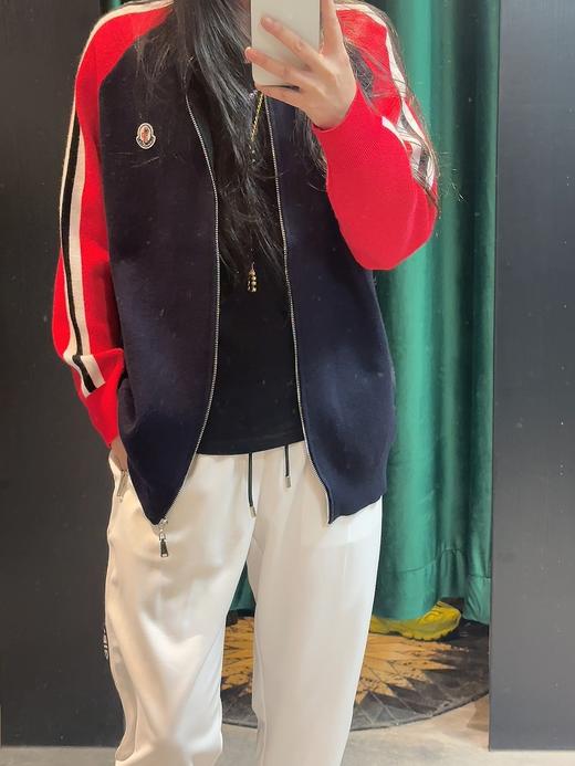 蒙家轻奢拼色立领针织休闲外套 商品图6