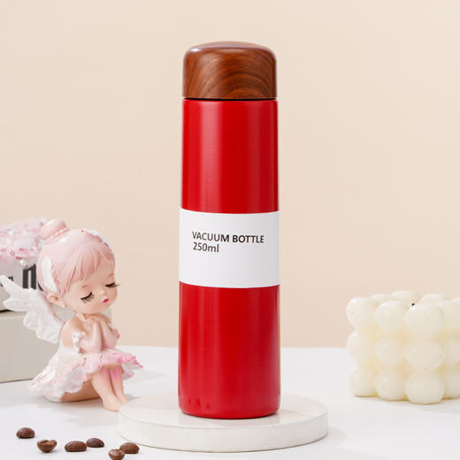 【日常饮水304不锈钢保温杯】小巧便携学生情侣水杯 女高颜值木纹迷你口袋杯 商品图13