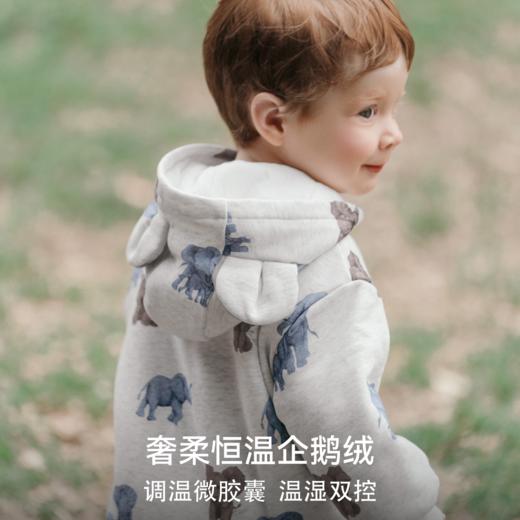 嫚熙婴儿连体衣连帽卫衣宝宝保暖衣服夹棉早秋冬外出服新款爬服-H 商品图2