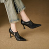 【预售5天】欧美单鞋深口女尖头小皮鞋新款百搭时尚春秋季细跟高跟鞋女鞋QS&721 商品缩略图2