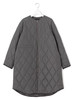 23区日系春季通勤宽松可脱卸帽菱形格切线中长棉风衣棉袄商场同款 商品缩略图4