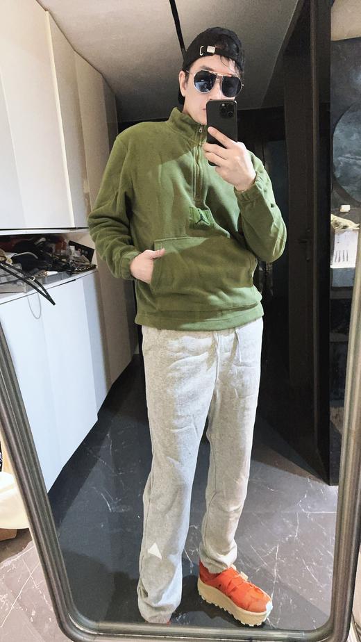 ad 男女同款抽绳简约加绒灰色束脚运动裤（蕾姐穿S） 商品图9