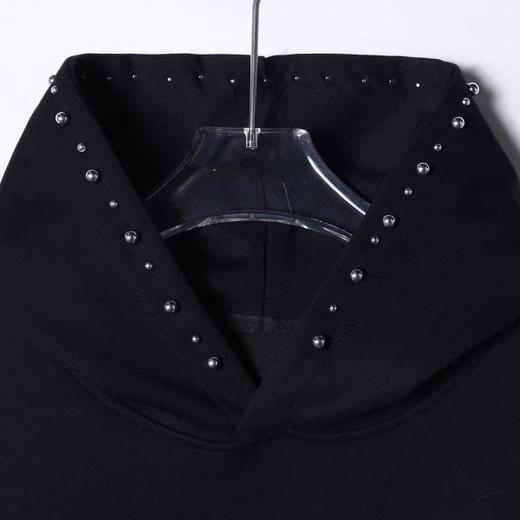 SDSA男士秋冬新款痞帅男装高街显瘦金属钉珠装饰连帽卫衣时尚百搭 商品图1