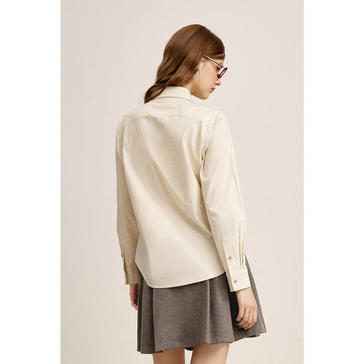 【商场同款】诗凡黎纯色翻领休闲衬衫2024冬新款小衫女3FA422731R 商品图4