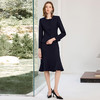 IWY/经典藏青色西装套裙女秋季长袖时尚气质职业鱼尾半裙两件套J25C201+J25S202 商品缩略图0