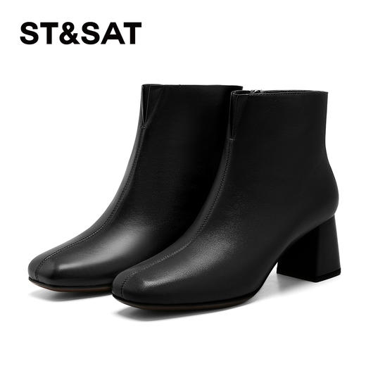 【绒里可选】星期六法式短筒优雅粗跟切尔西SSD4116CCJ/SSD4118CY3 商品图9