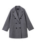 23区日系秋季通勤羊毛牦牛毛混纺双排扣毛呢外套短大衣商场同款 商品缩略图3