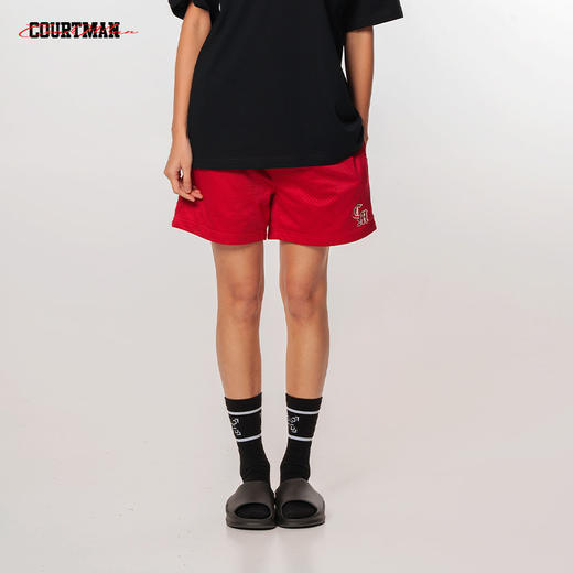 COURTMAN野球帝哥特风美式篮球短裤透气训练跑步健身运动短裤网眼 商品图3