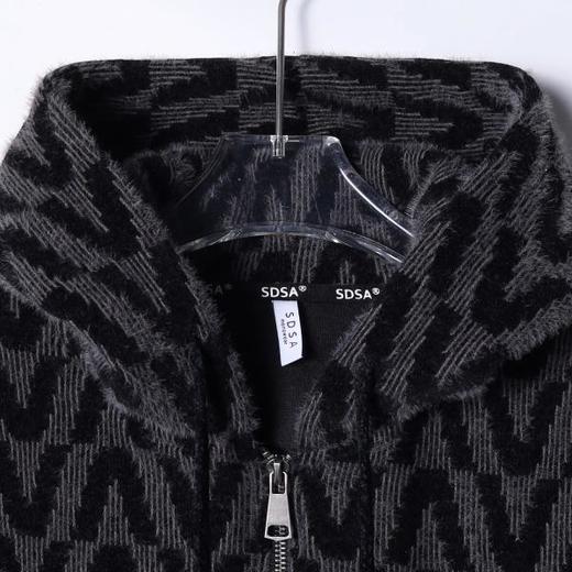 WT247SDSA男士秋冬新款痞帅男装时尚撞色满印字母绒毛拉链连帽卫衣百搭 商品图2