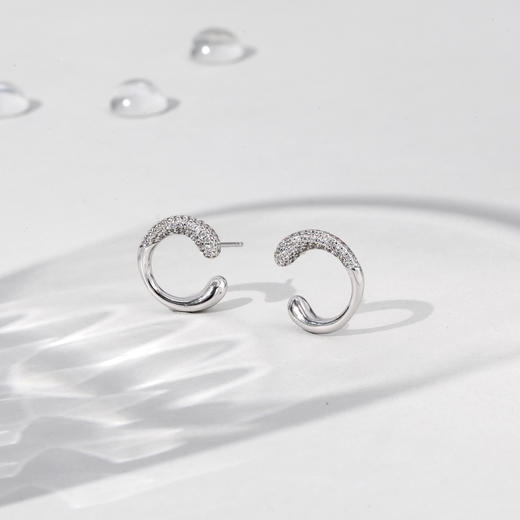 ARSIS｜流光系列 流光水滴C圈耳钉 商品图6
