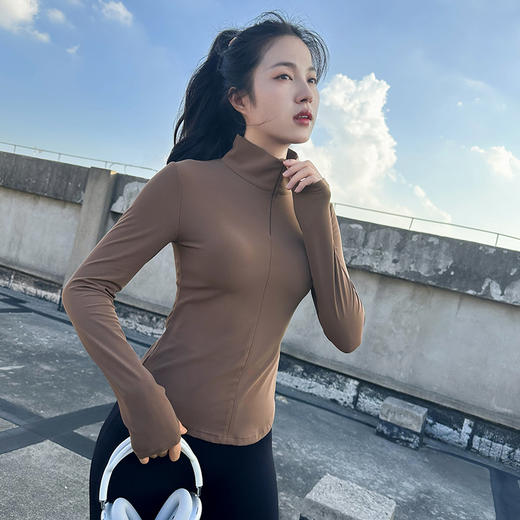 10904  立领半拉链修身外套 商品图6