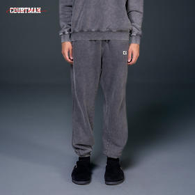 COURTMAN野球帝重磅水洗束脚长裤秋季新款美式复古简约百搭裤子