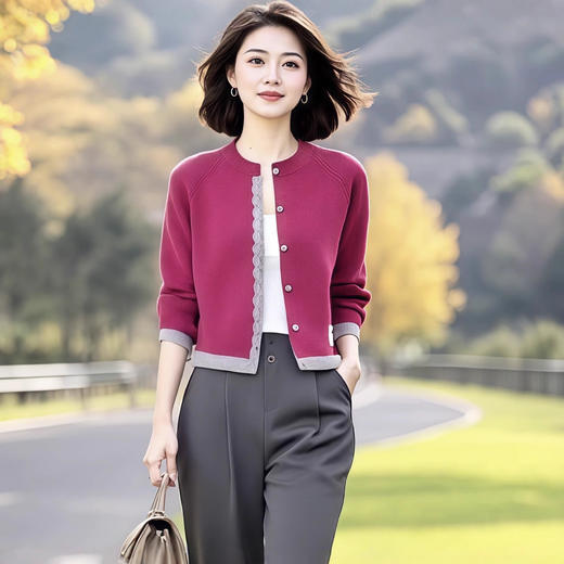 2025秋冬季款假两件针织衫NE241D9711038 商品图0