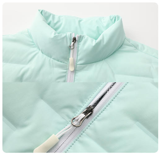 【直充面料】BOW-316A PROSIMON高尔夫秋冬女款长袖浅绿色立领羽绒服 商品图3