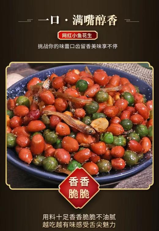 新货小鱼花生炒货休闲零食烧烤店同款开袋即食油炸花生米袋装新款新品 商品图3