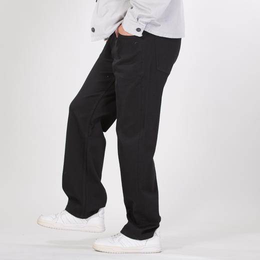 DRONKOO 2025 正常腰高弹黑牛中厚牛仔长裤 商品图2