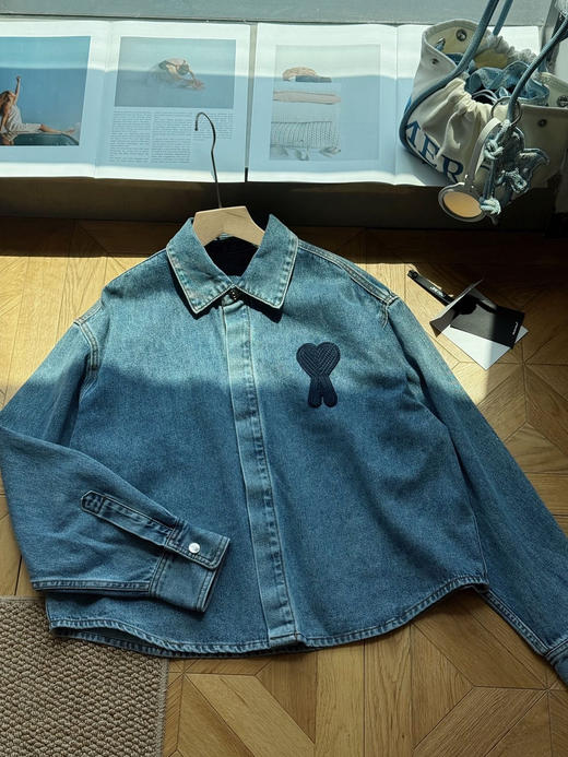 Am*i 品牌原单水洗钩针编织大爱心牛仔外套 商品图13