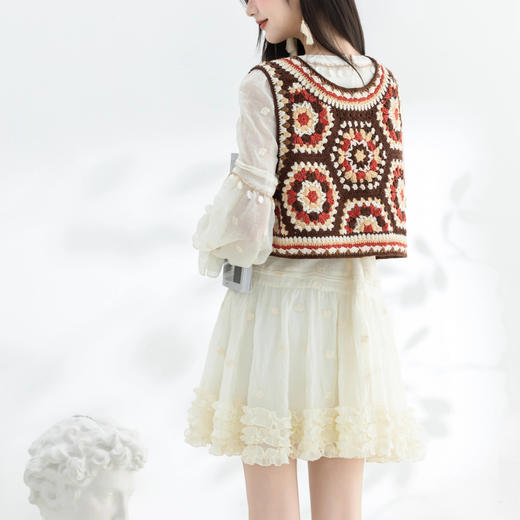 苏苏姐家其朵马甲手工diy钩针编织上衣4股牛奶棉毛线团材料包 商品图2