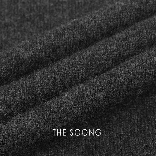THESOONG|定制纯山羊绒"手缝流苏细腻糯感机织圆领毛衣HWMY7575 商品图2