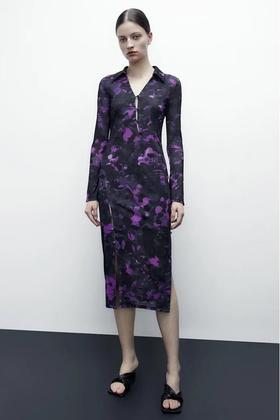 URBAN REVIVO 新中式印花旗袍连衣裙 19000