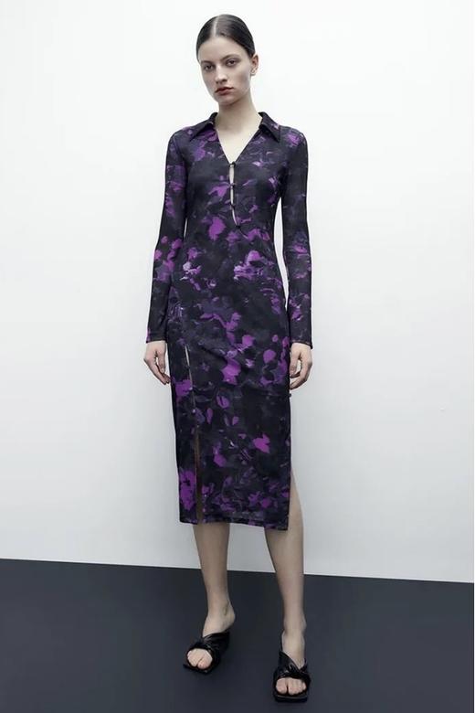 URBAN REVIVO 新中式印花旗袍连衣裙 19000 商品图0