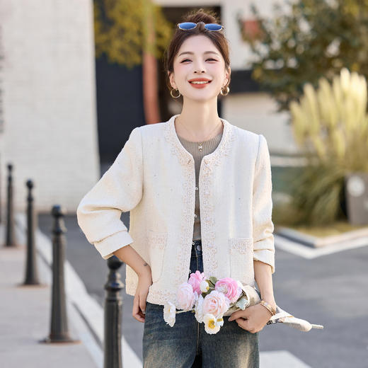 复古洋气蕾丝拼接，减龄上衣新中式国风外套HR-LT2703 商品图1