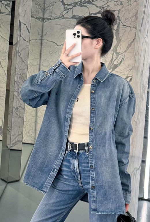 中性款牛仔衬衫外套024 商品图3