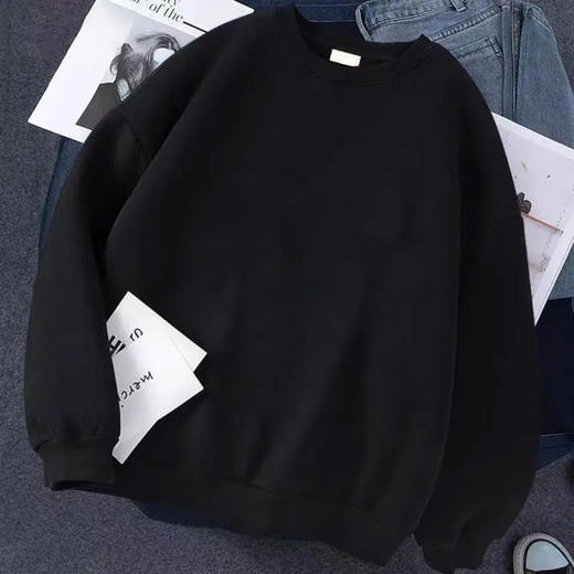 【秋季新款❗️港风圆领百搭卫衣】潮搭炸街，绵软触感，简约随性，男装男女春秋薄款印花套头情侣宽松长袖潮牌 商品图9