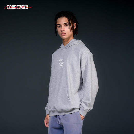 COURTMAN野球帝哥特CM刺绣连帽卫衣男秋季新款美式宽松百搭上衣潮 商品图0