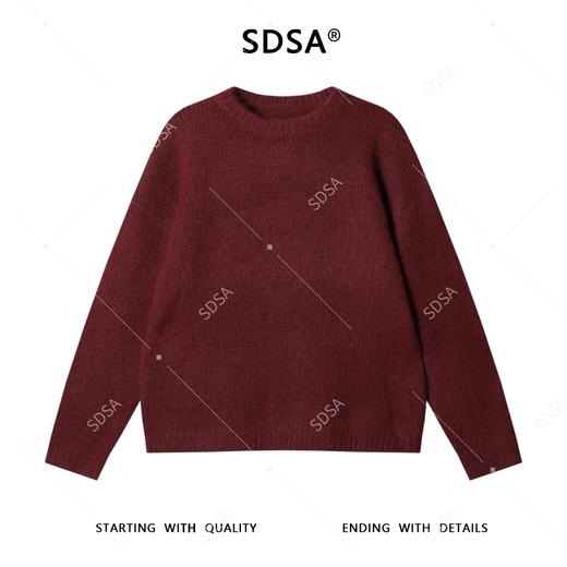 22625SDSA男士秋冬新款痞帅男装极简风宽松圆领针织衫纯色毛衣气质百搭 商品图1