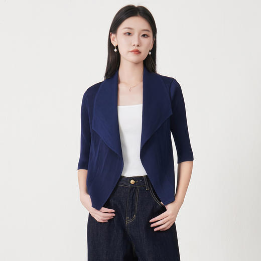 「自」全新升级【铂金会员220/天猫289/差价69】(01923)洛诗琳新款气质翻领外套2025早秋通勤百搭宽松显瘦短外套女 商品图2