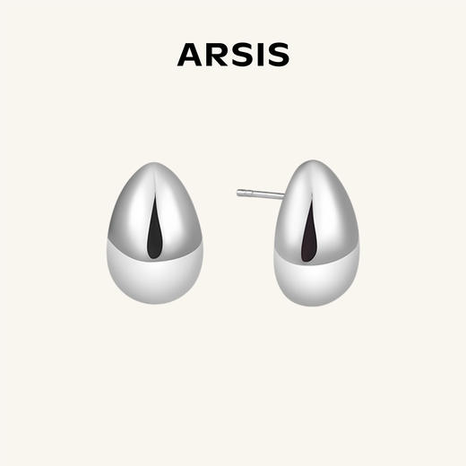 ARSIS｜流光系列 流光水滴豆豆耳钉 商品图0