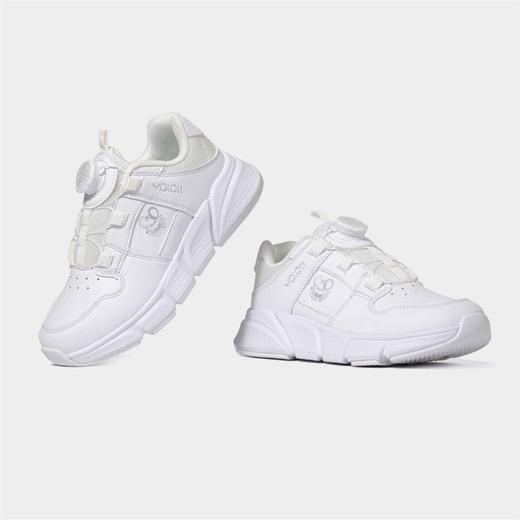 中小学生男女白色旋转纽扣密面运动童鞋【雅兰特】 商品图3